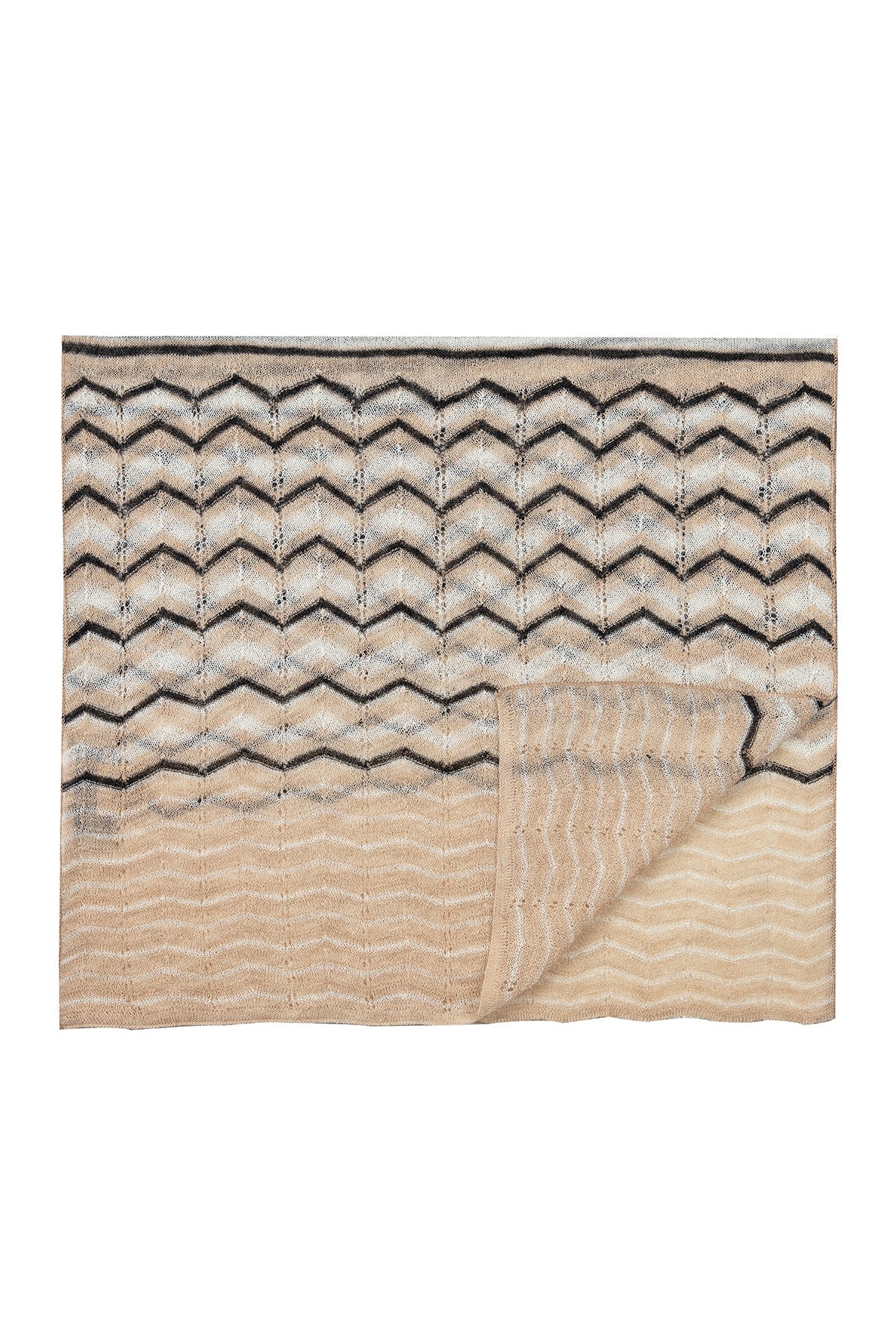 CYBELE SHAWL ECRU-BEIGE-BLACK