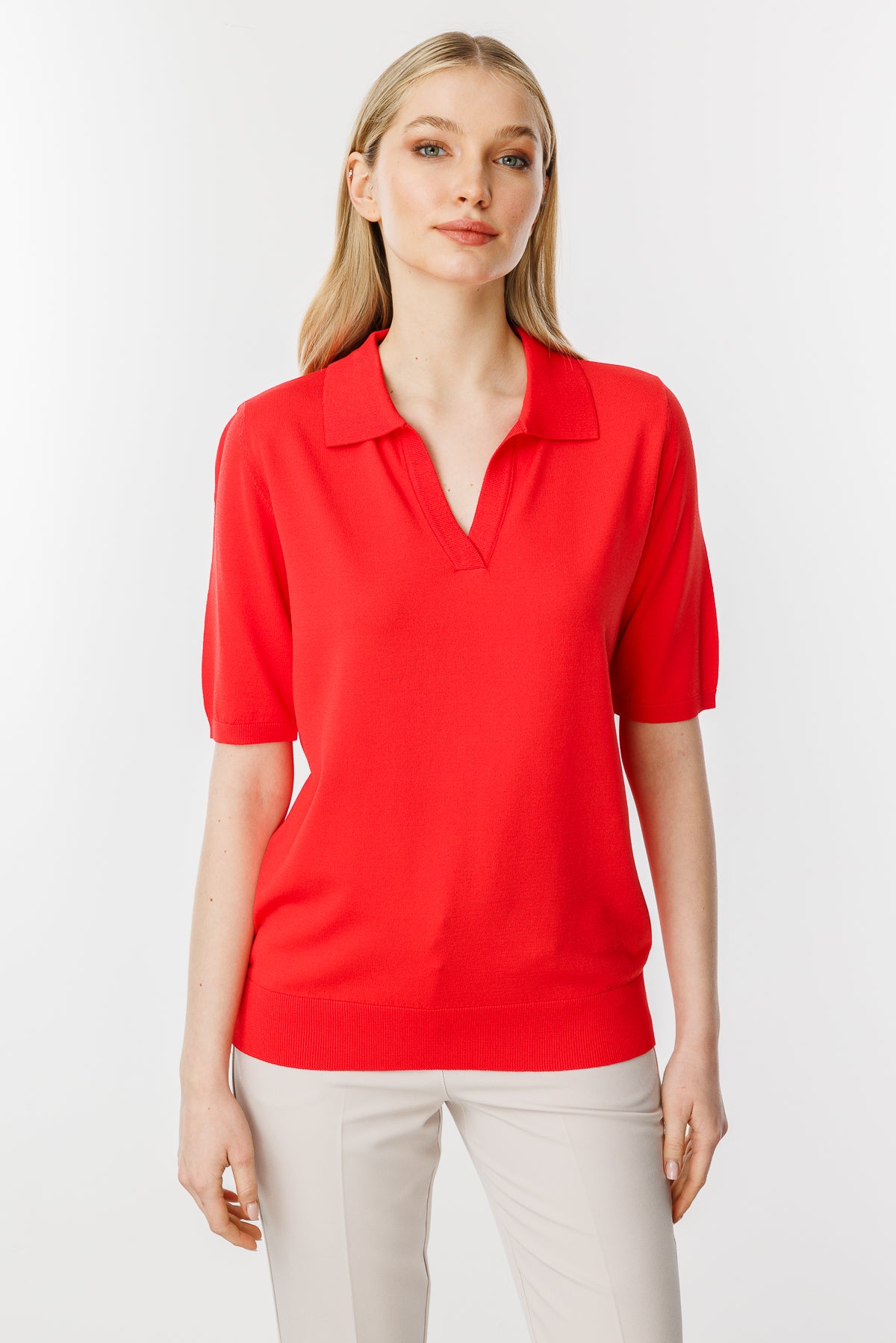 POLO BLOUSE RED