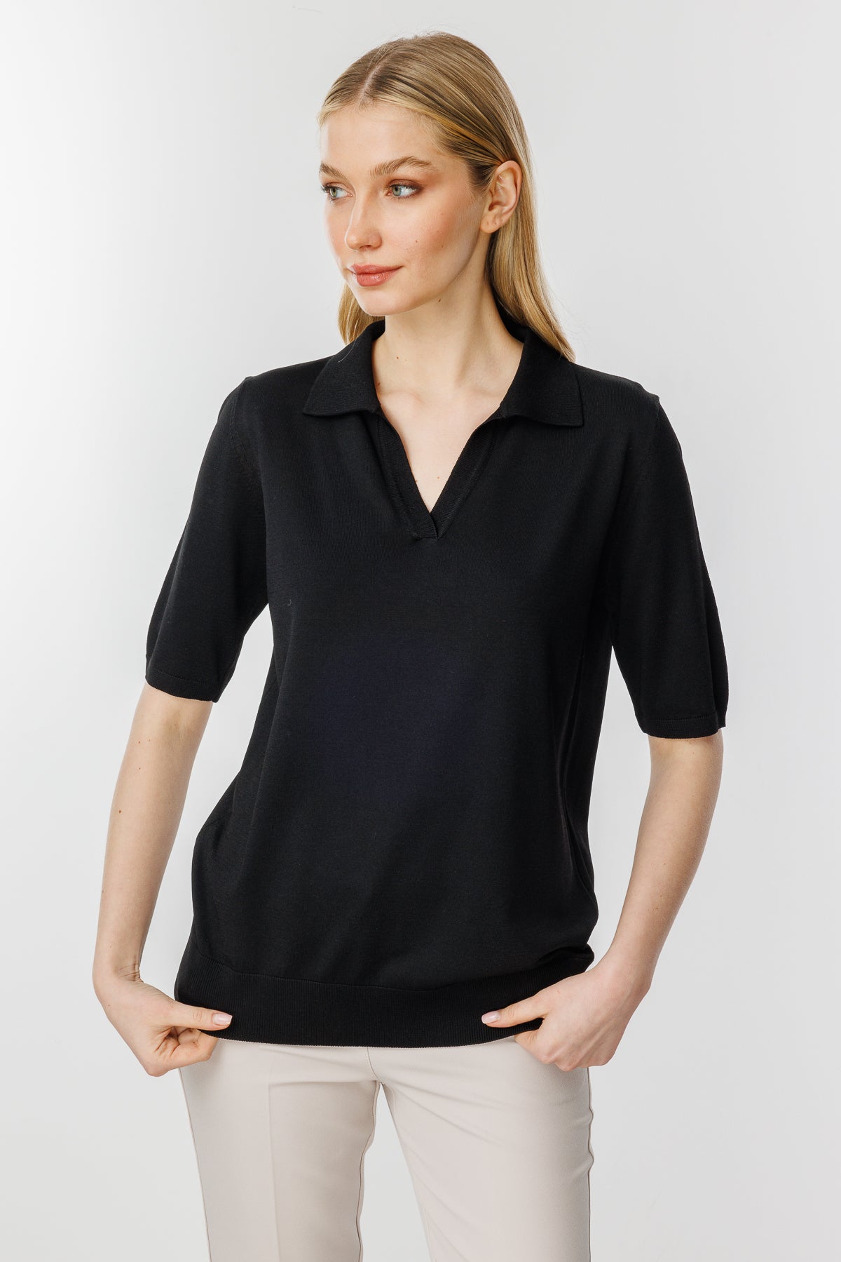 POLO BLUZ SİYAH