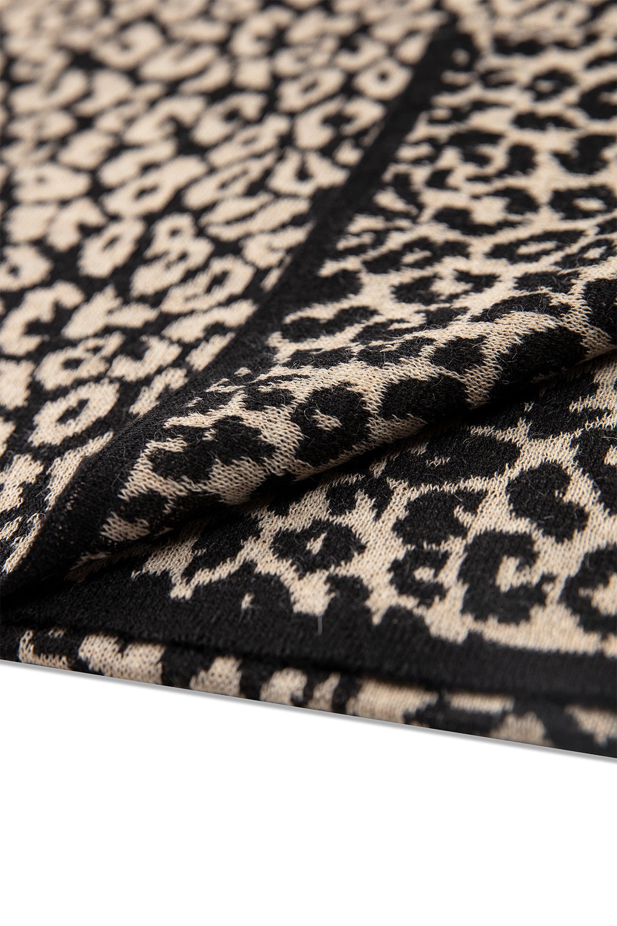 LEOPARD ŞAL SİYAH-BEJ