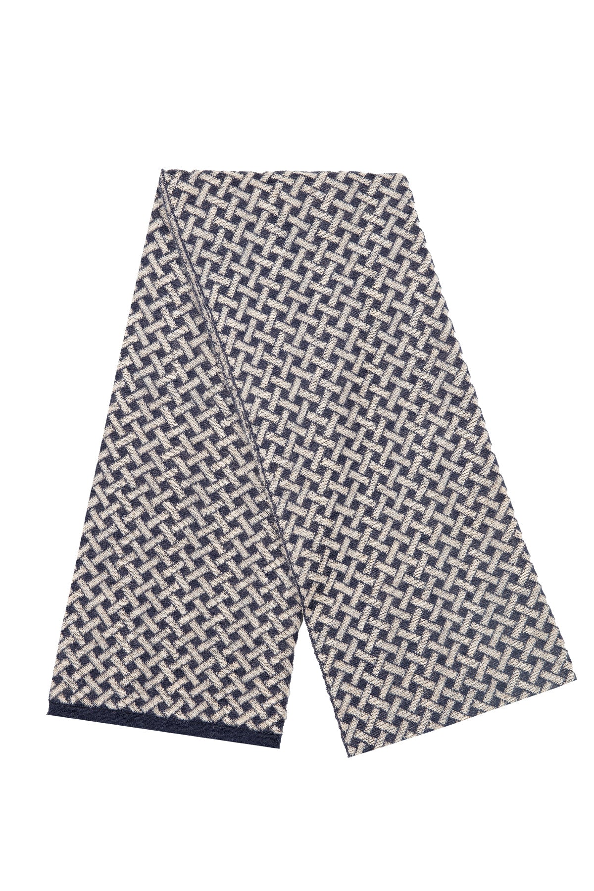 HITTITE SCARF NAVY-BEIGE