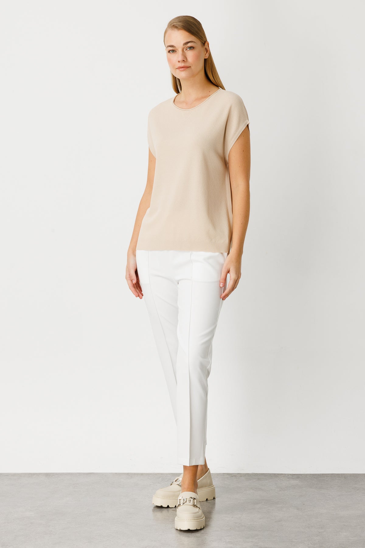BASIC DIAMANT BLOUSE BEIGE