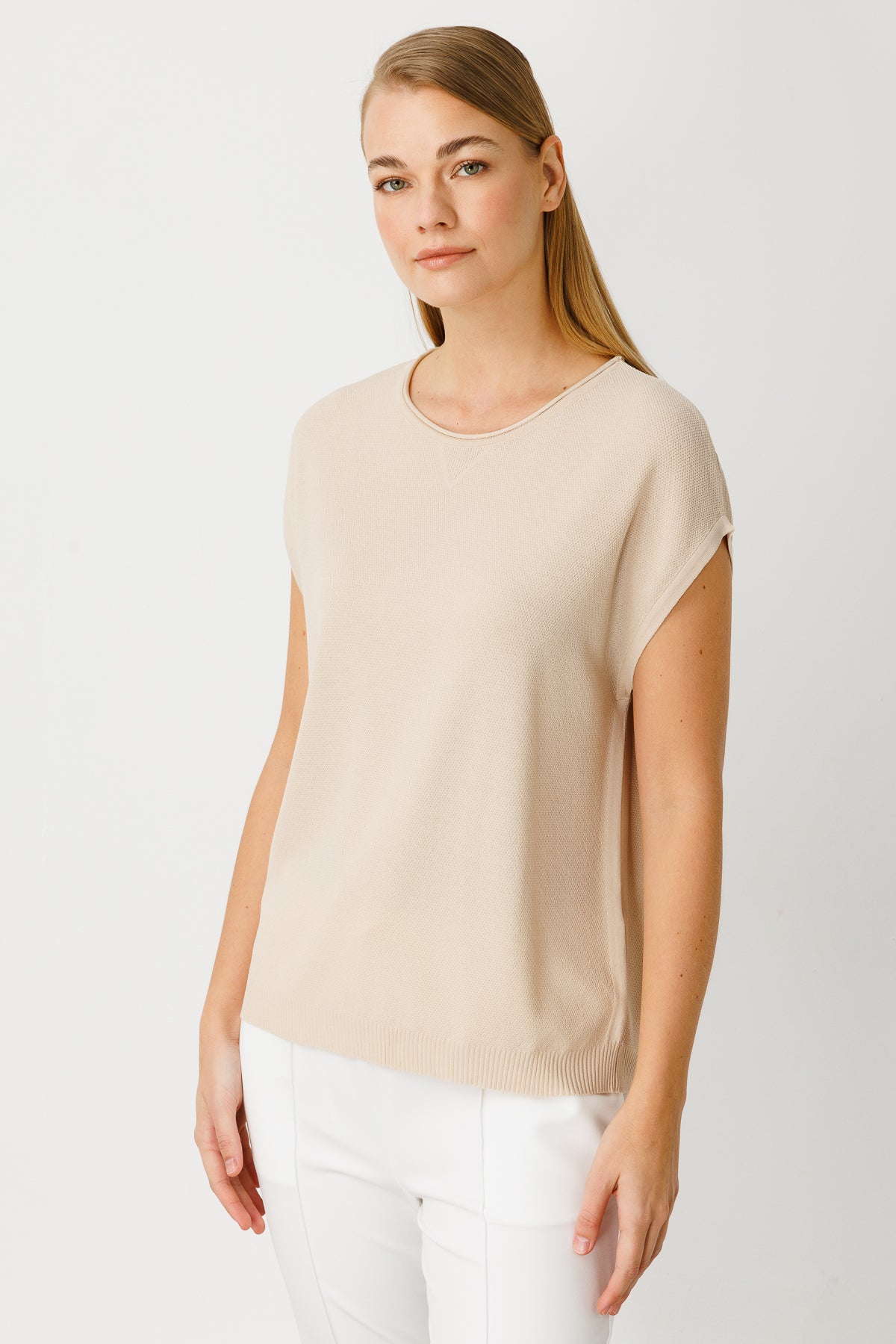 BASIC DIAMANT BLOUSE BEIGE
