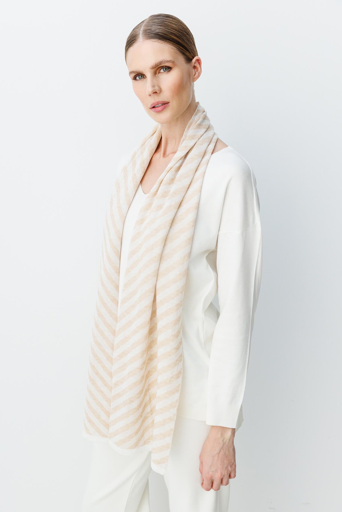EPHESUS SCARF WHITE ECRU