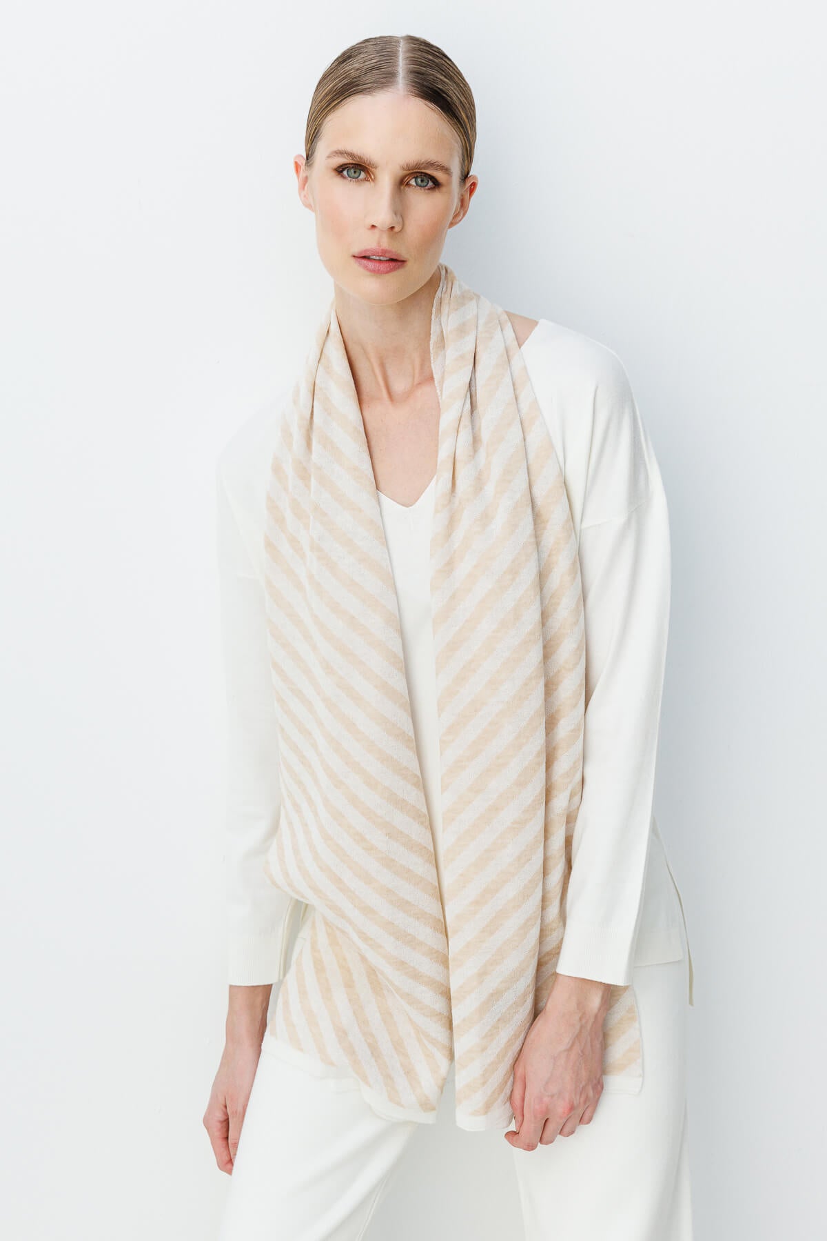 EPHESUS SCARF WHITE ECRU