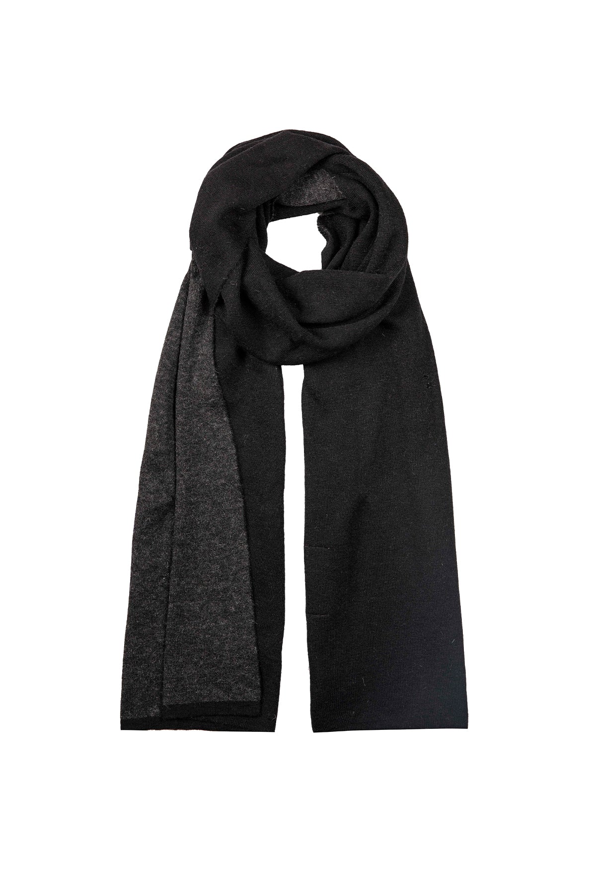 Erkek Angora Atkı Siyah-Gri