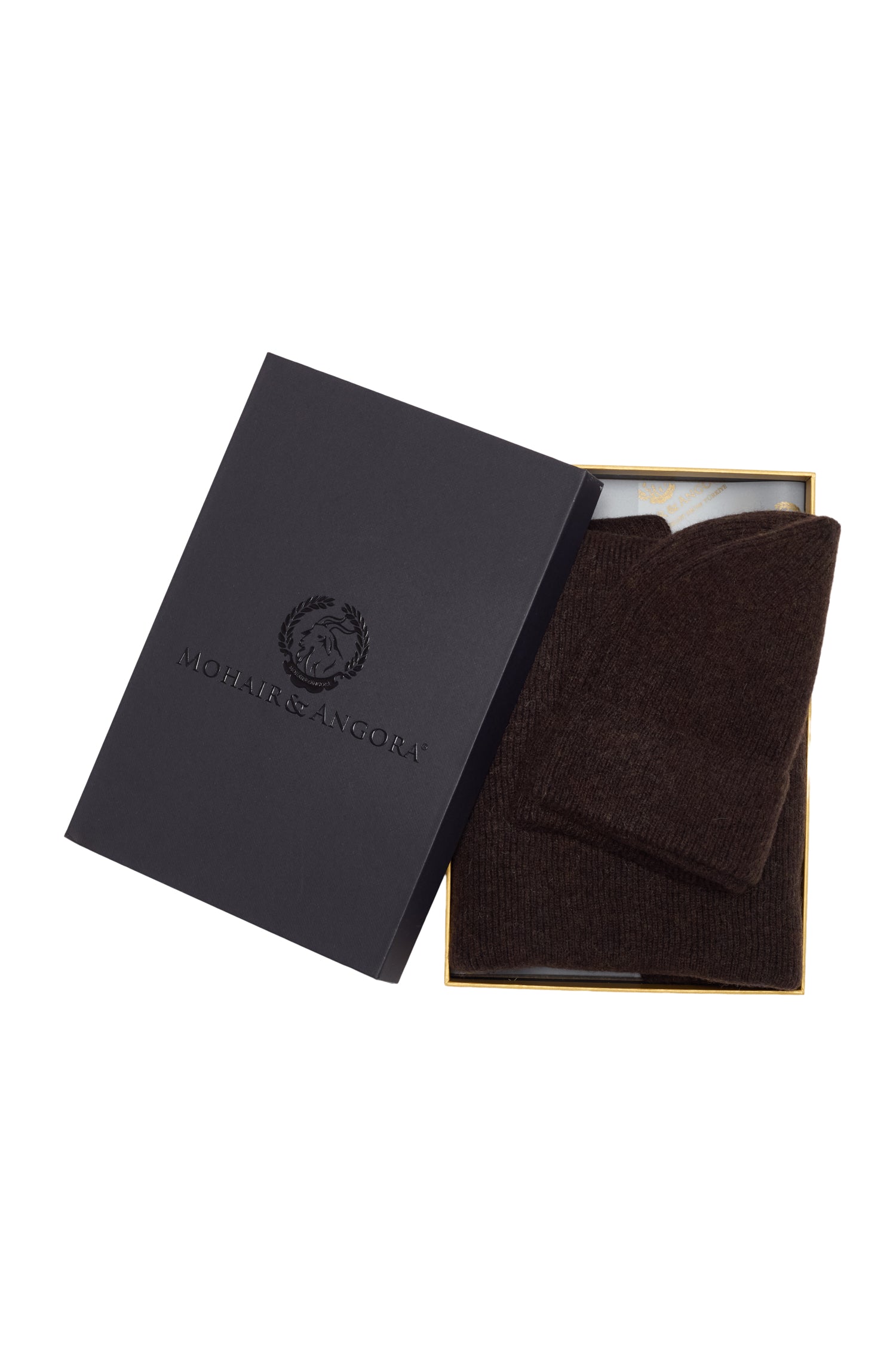 ARTEMIS WOOLEN HOED & SCHOLLENSET, BRUIN-ECRU