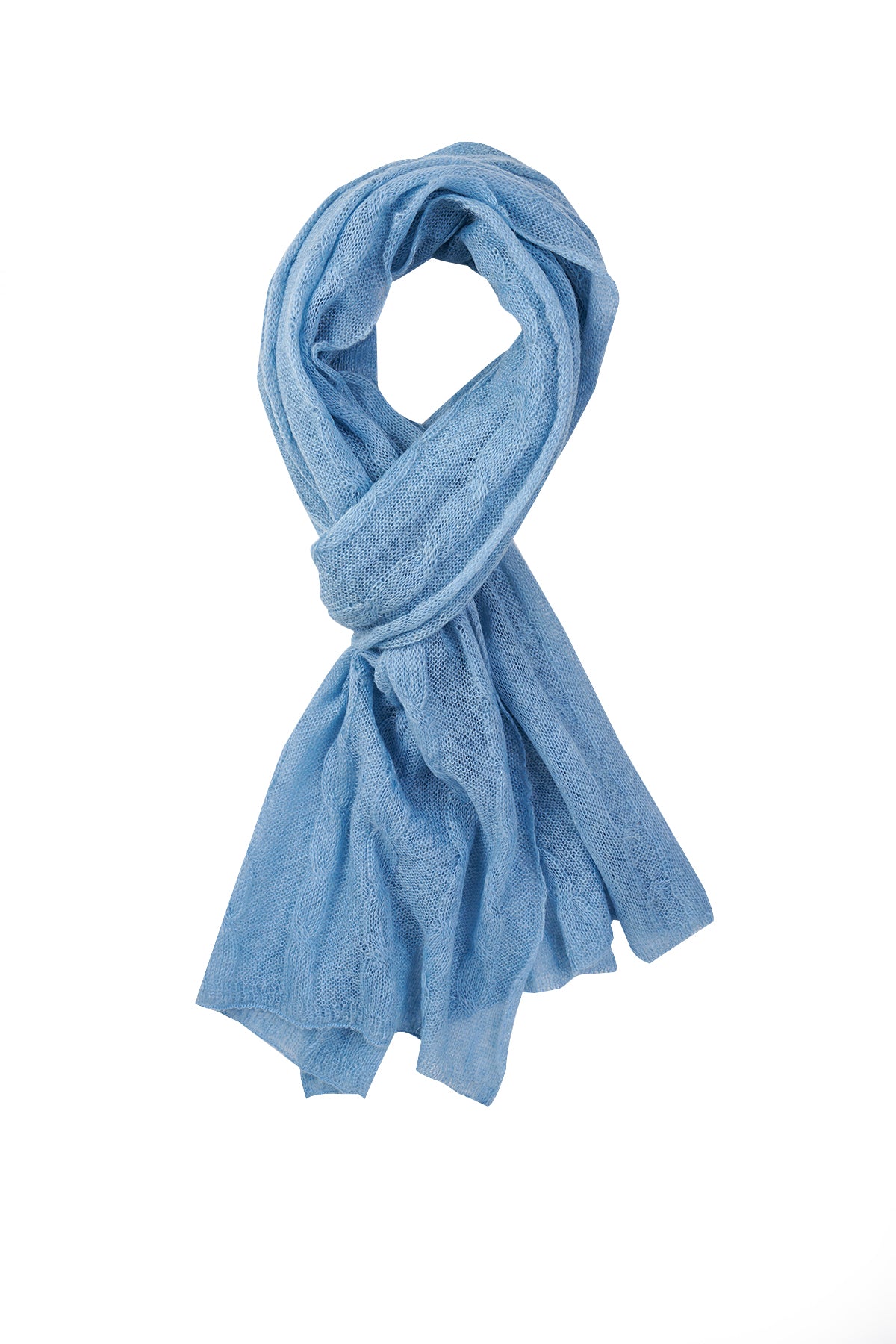 ARINNA SJAAL BLAUW-KABELBREID