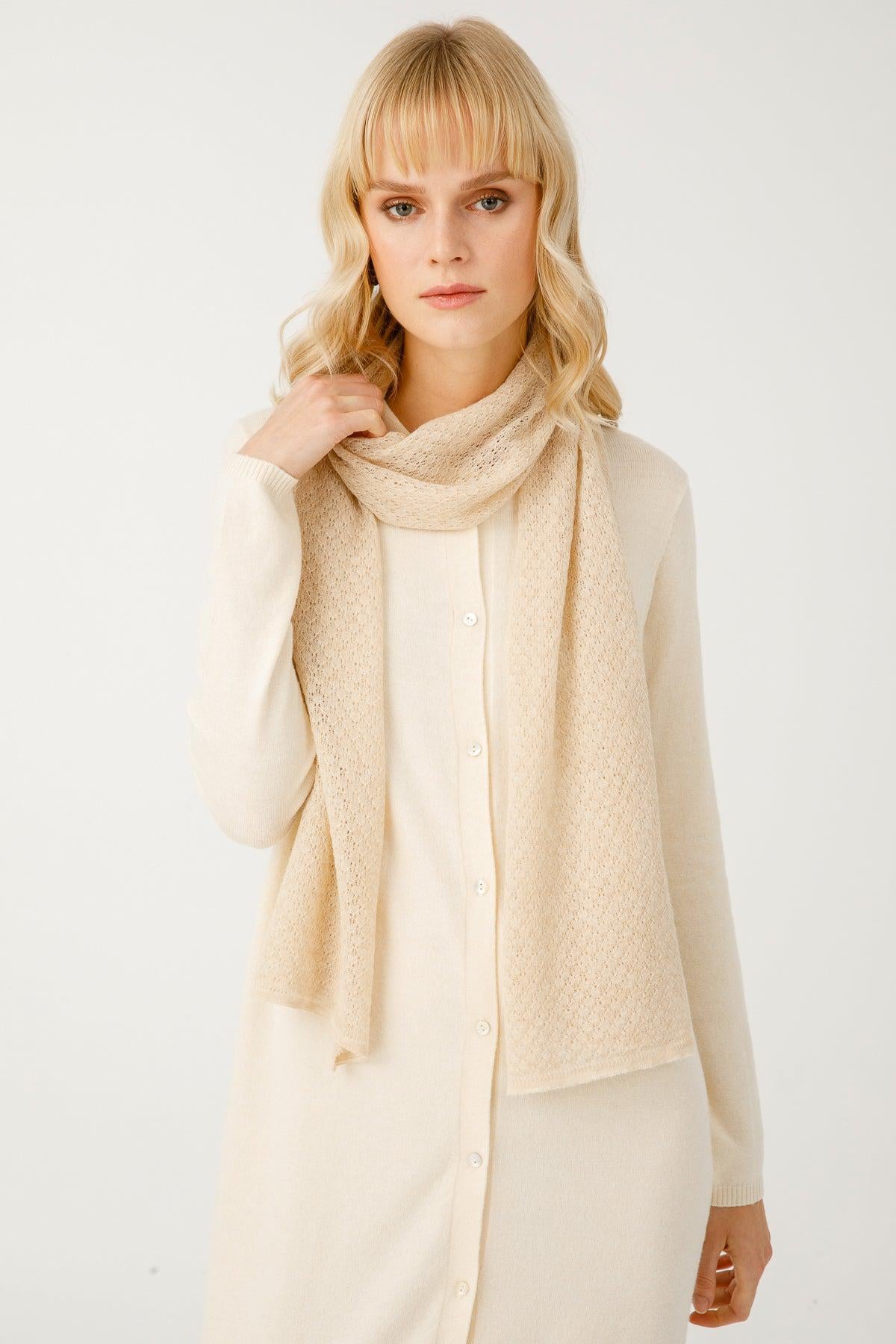 DIAMOND SHAWL-BEIGE