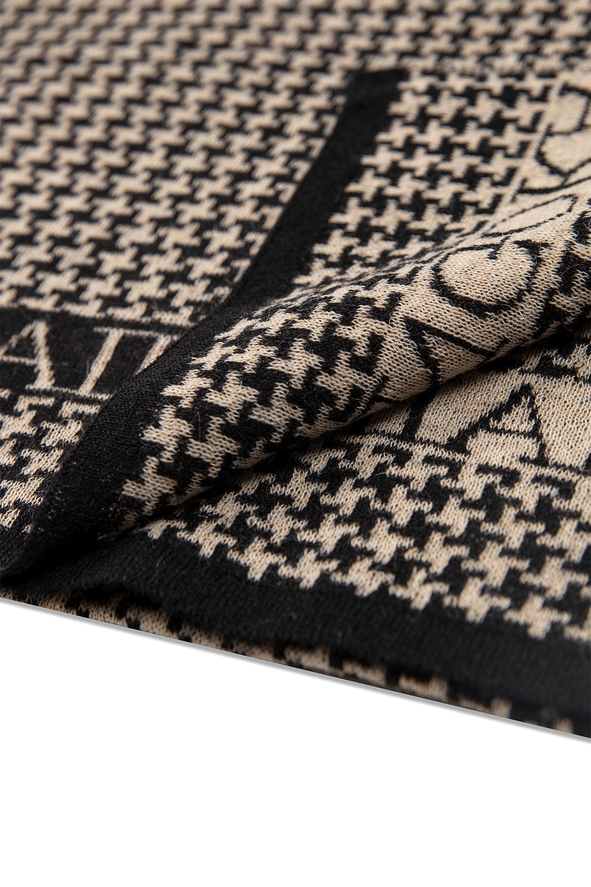 HEREN GORDION SJAAL ZWART-BEIGE
