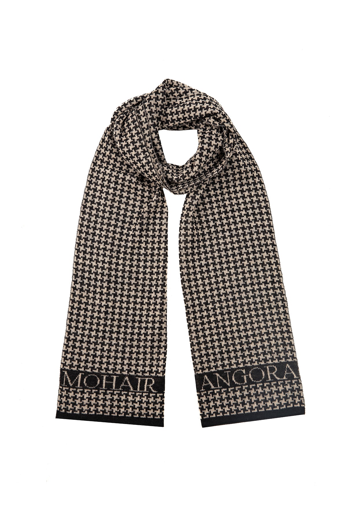 HEREN GORDION SJAAL ZWART-BEIGE