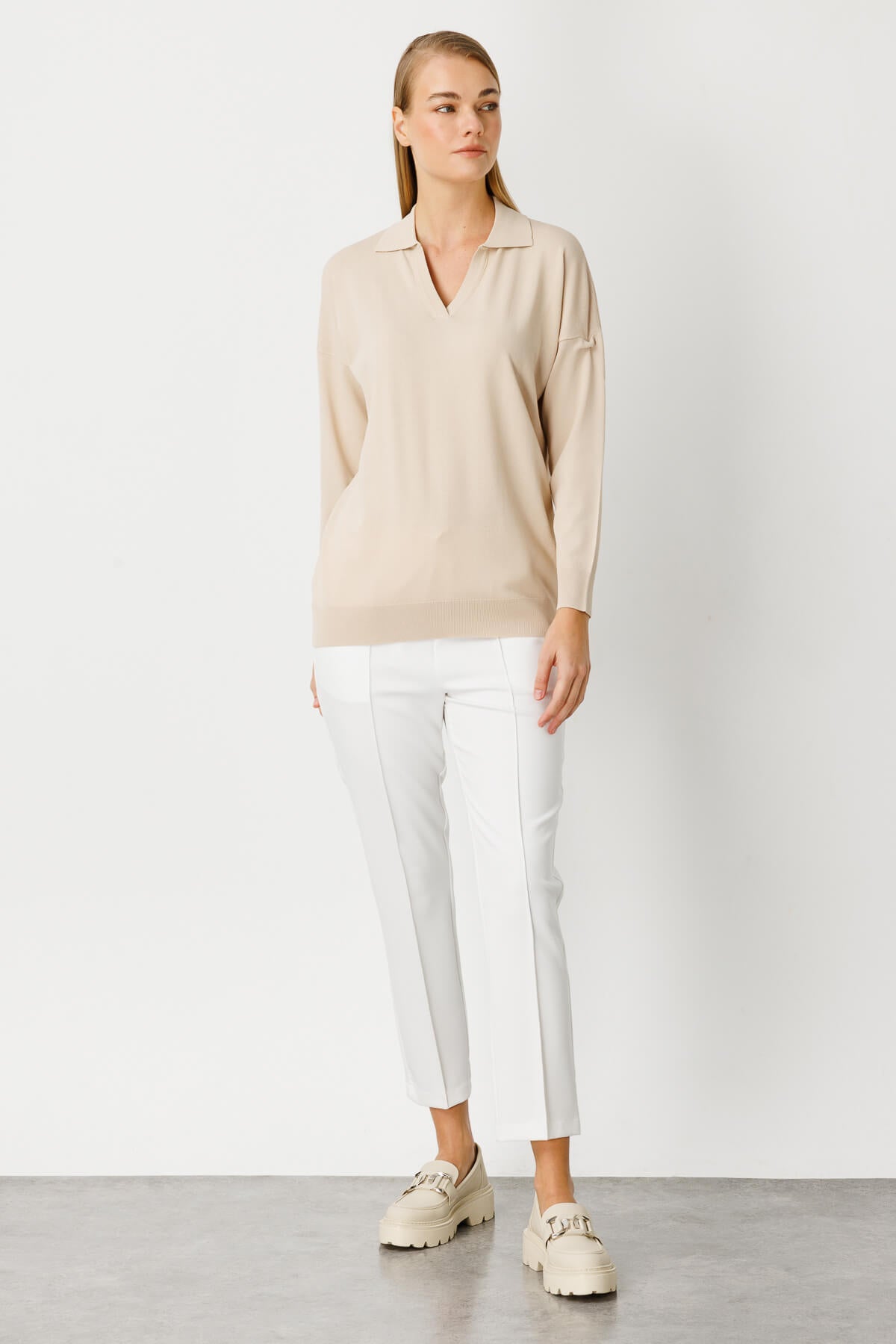 POLO BLOUSE BEIGE