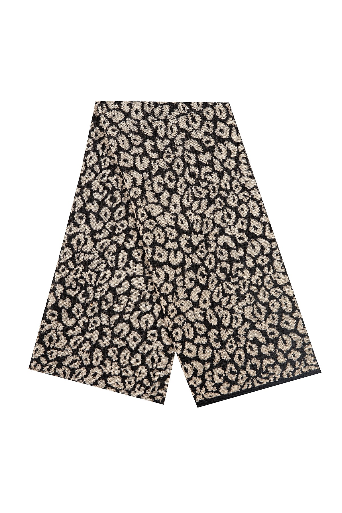 LUIPAARD SJAAL ZWART-BEIGE