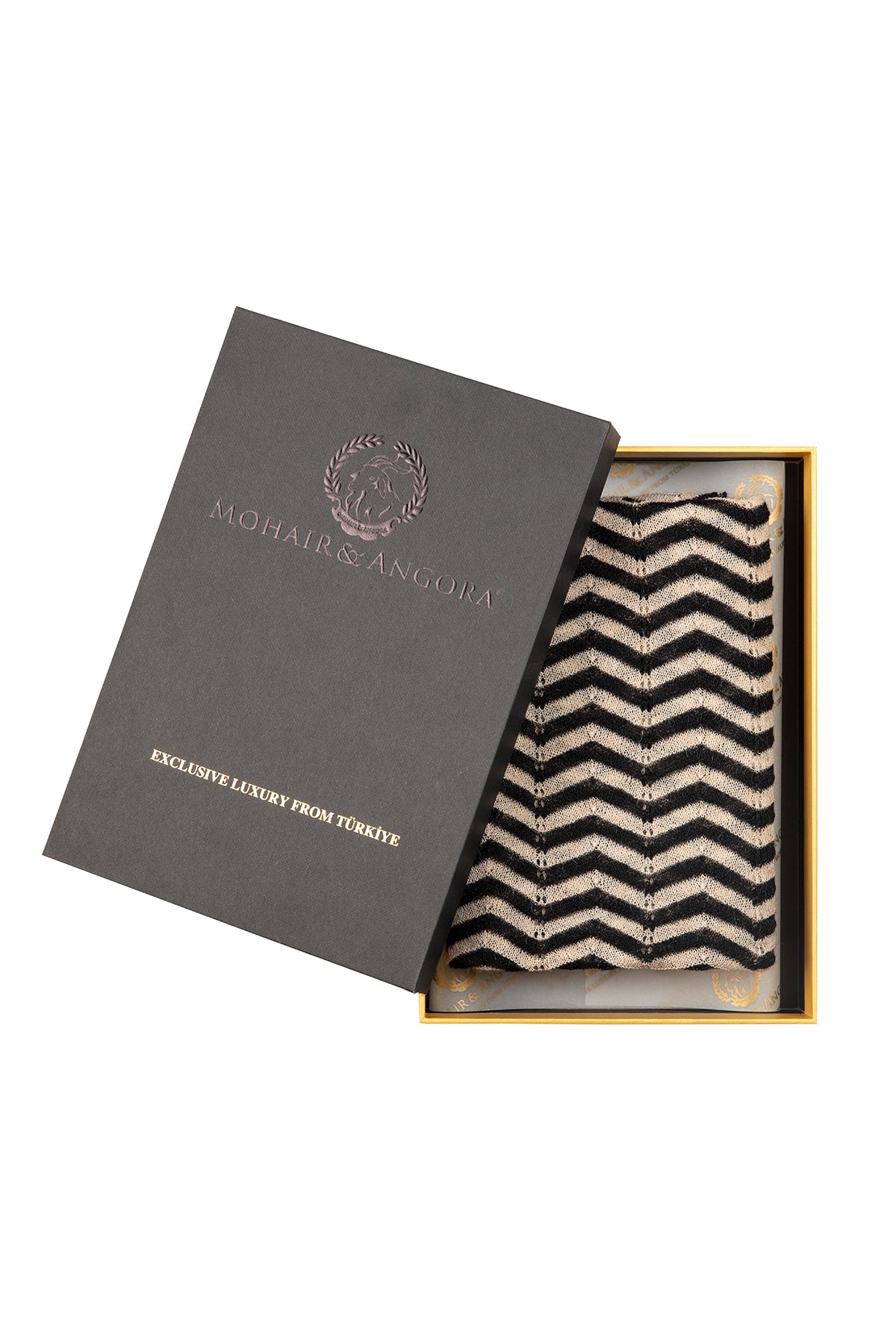CYBELE SHAWL BLACK-BEIGE