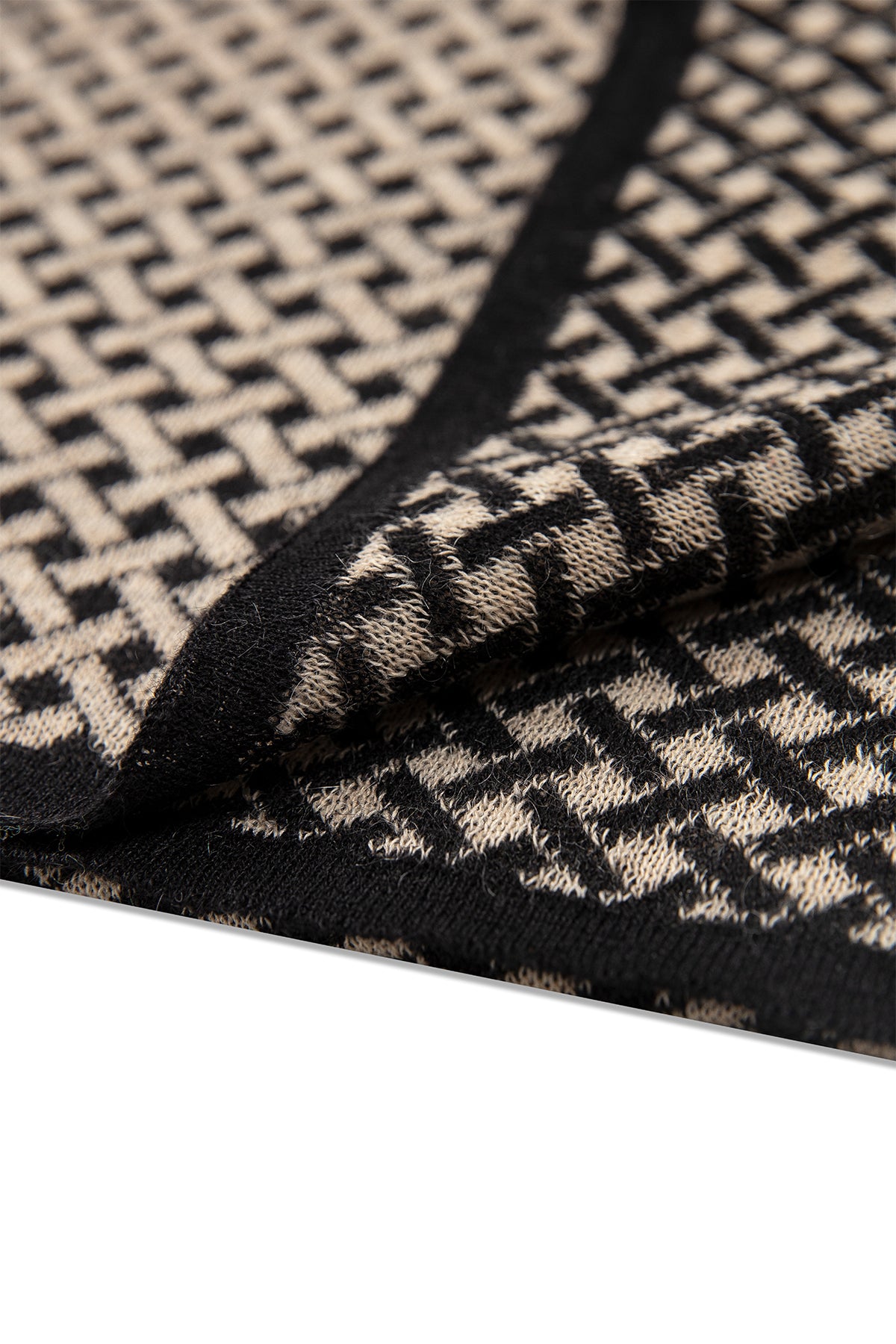 HEREN HITTITE SJAAL ZWART-BEIGE