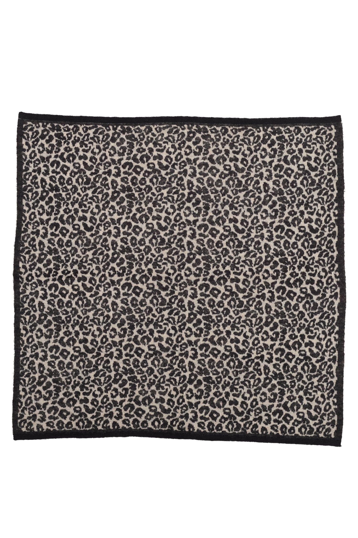 LEOPARD FOULARD BLACK-BEIGE
