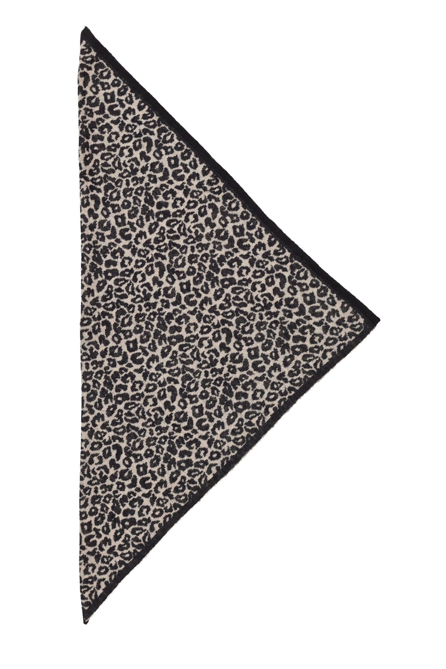 LEOPARD FOULARD BLACK-BEIGE