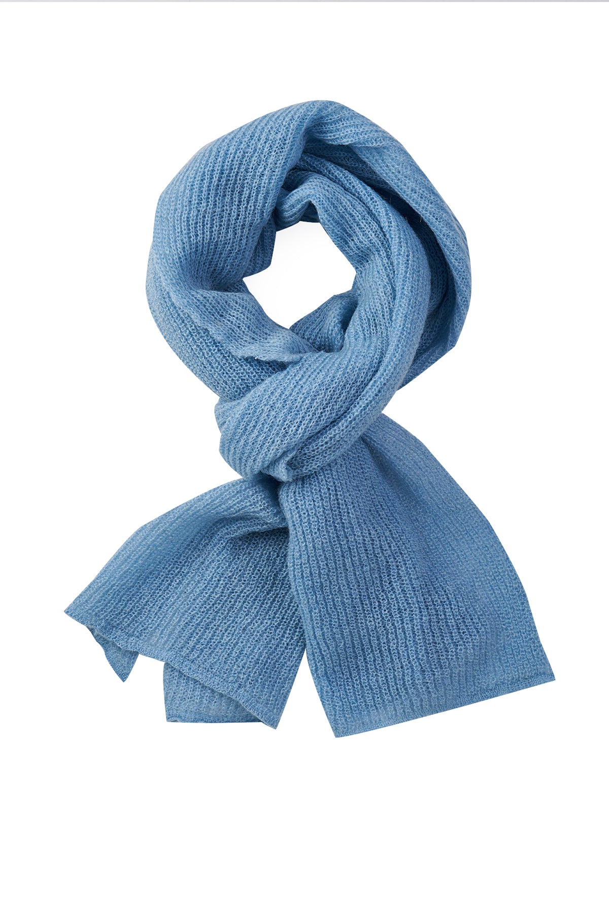 HATTUSA SJAAL BLAUW-BASIC GEBREID