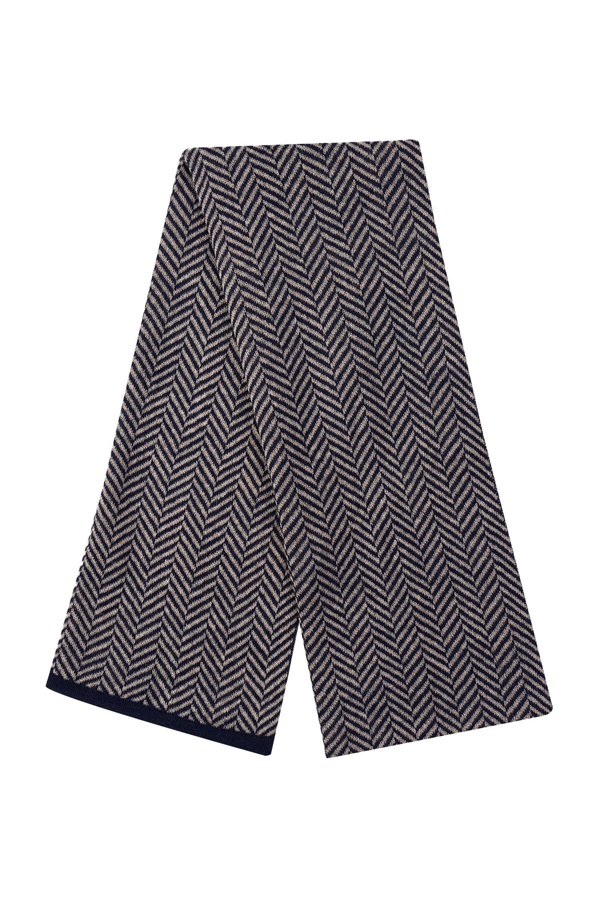 LYCIA SHAWL MARINEBLAUW-BEIGE