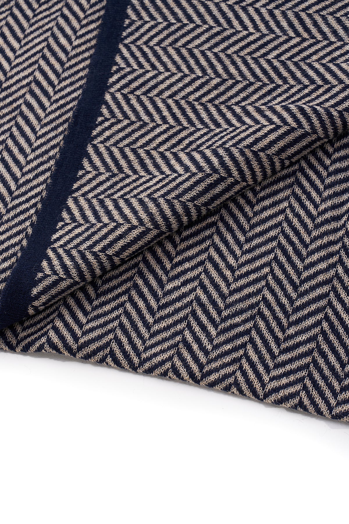 LYCIA SHAWL MARINEBLAUW-BEIGE