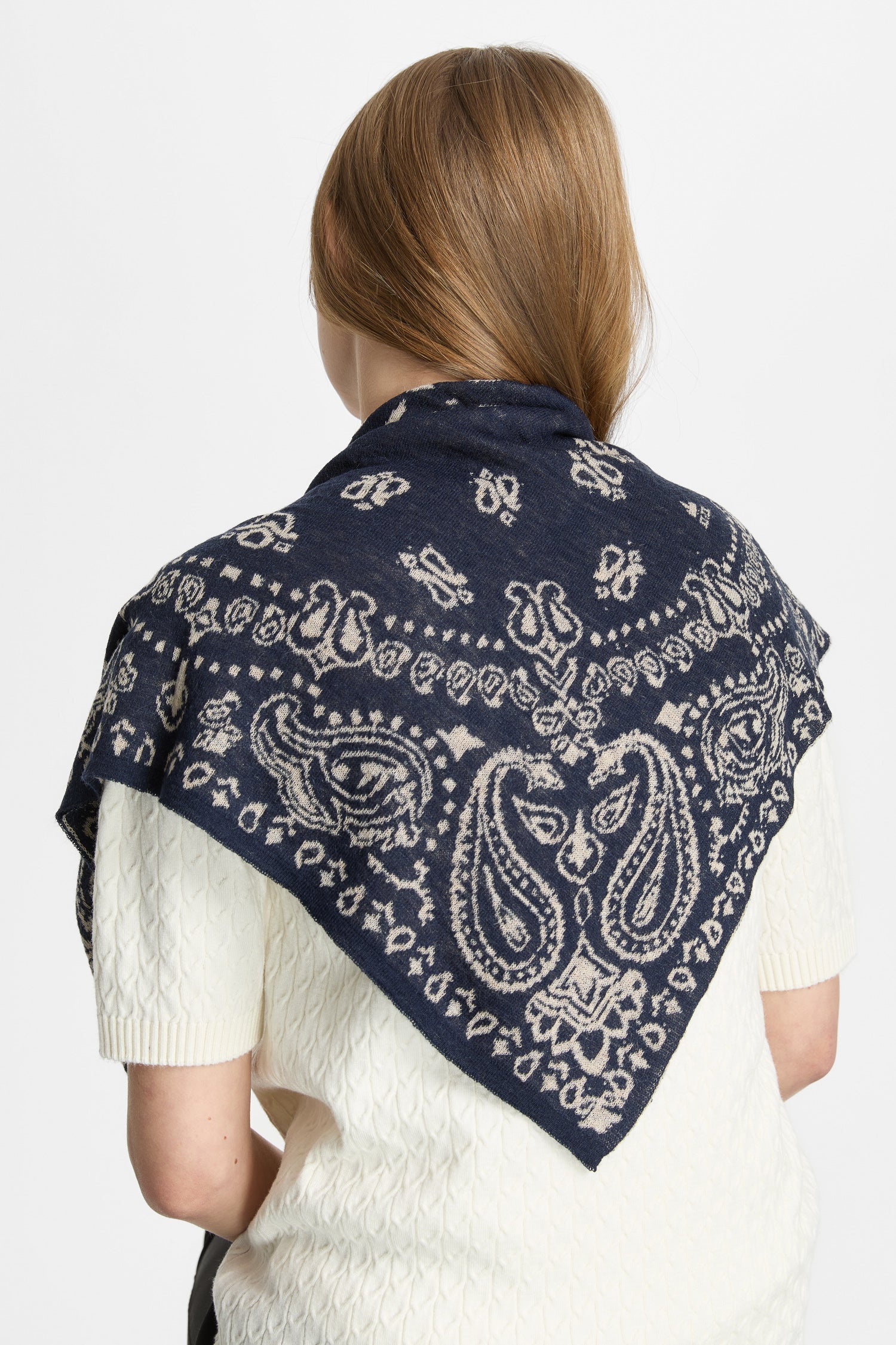 PERA FOULARD NAVY-BEIGE