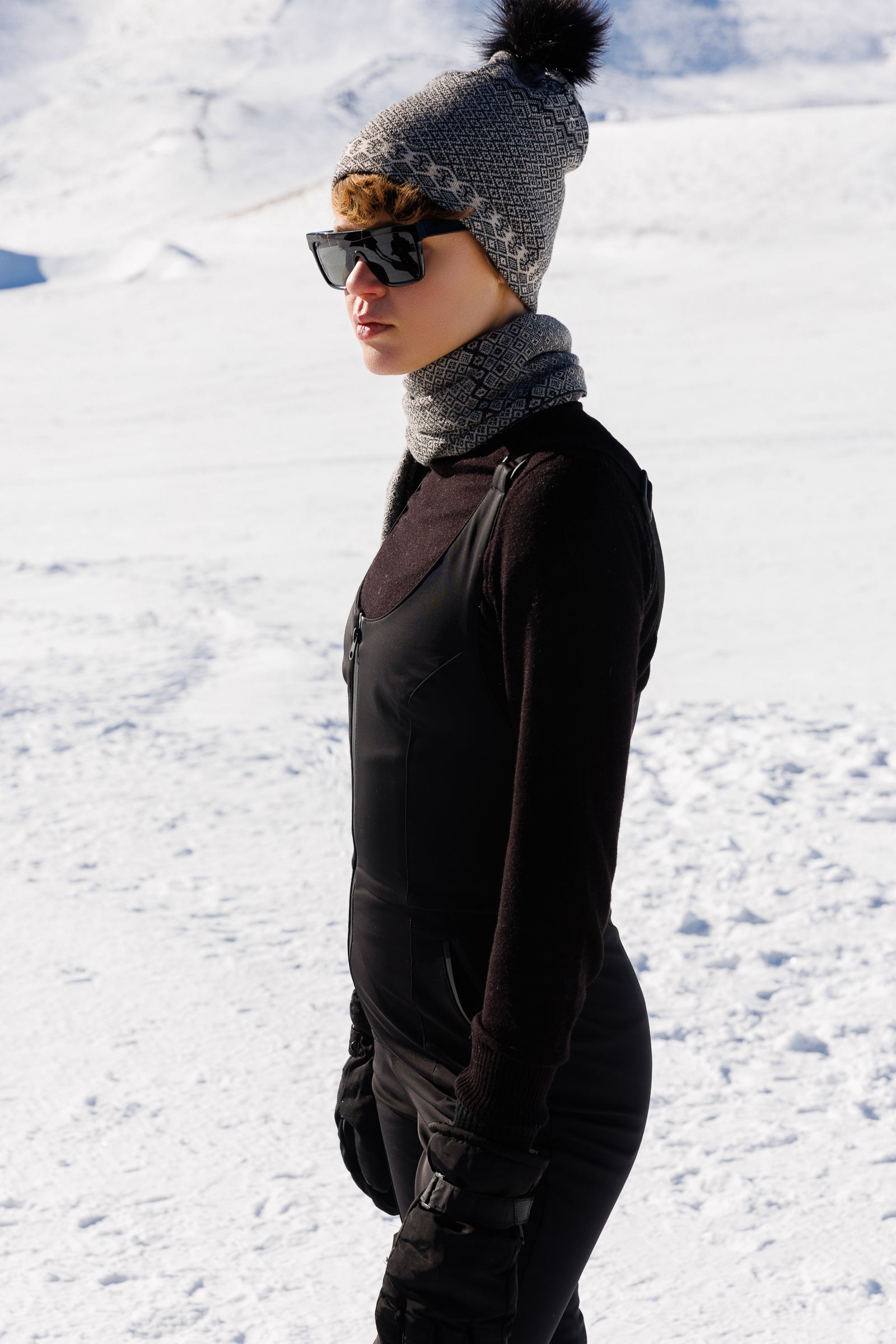 SNOWY ŞAL SİYAH BEJ