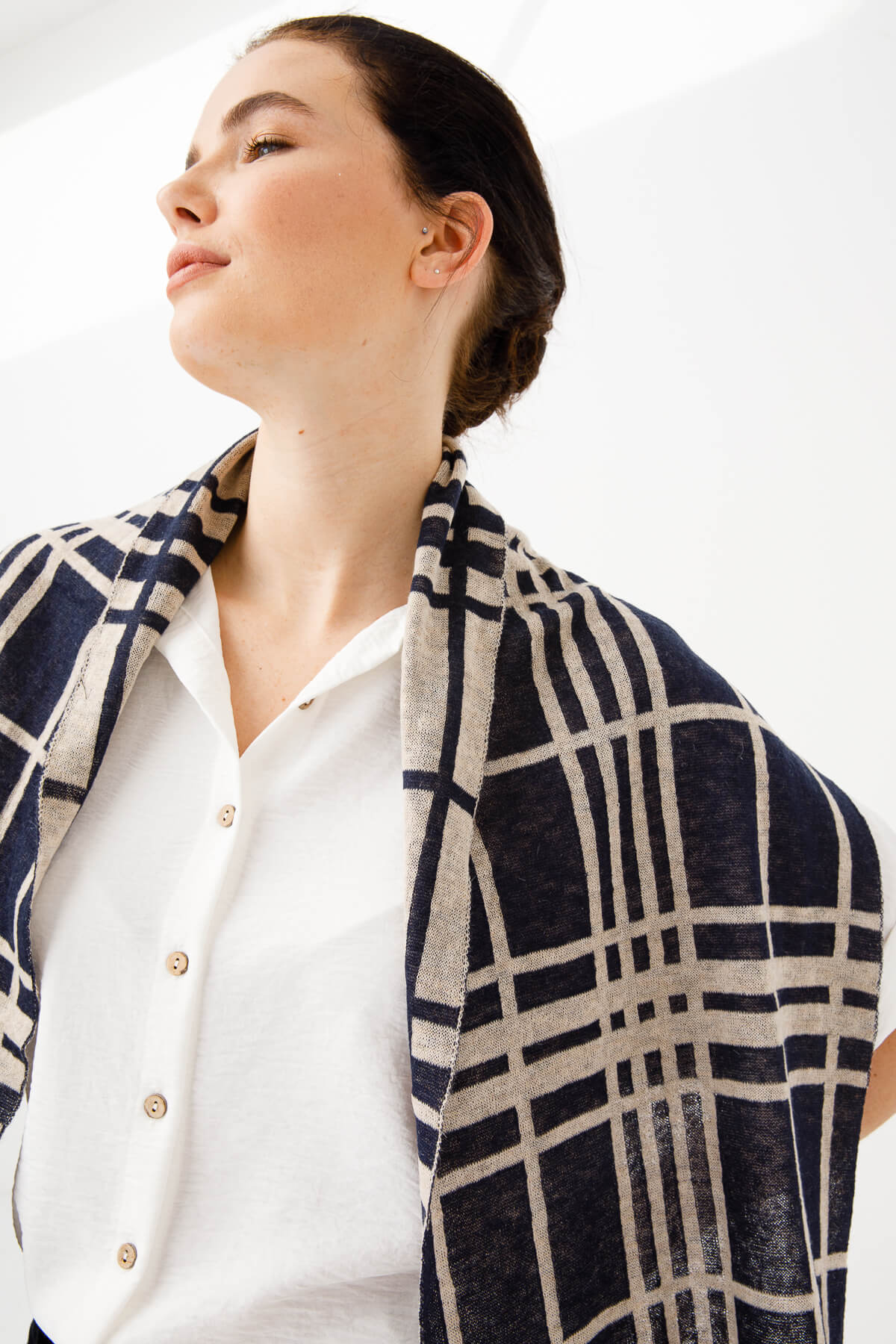 GALATIA SJAAL MARINEBLAUW-BEIGE